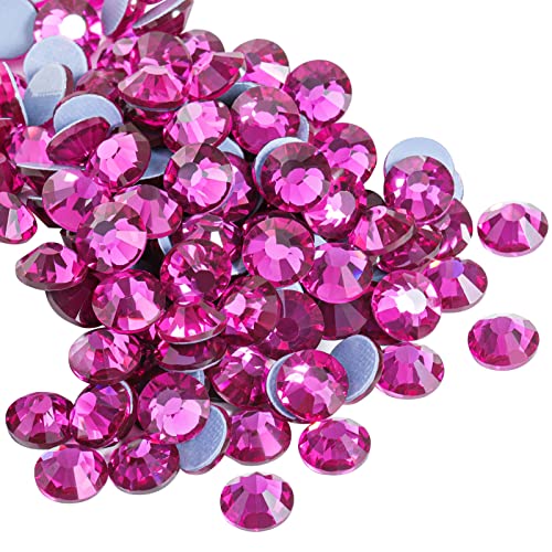 Beadsland Hotfix Rhinestones, Fuchsia, SS20, 1440pcs