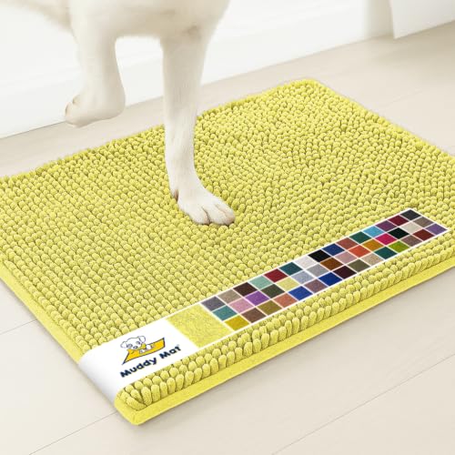 Muddy Mat® | Super Water Absorbent Door Mat Indoor, Microfiber Quick Dry Chenille Entryway Rug, Slip Resistant Front Door Mat