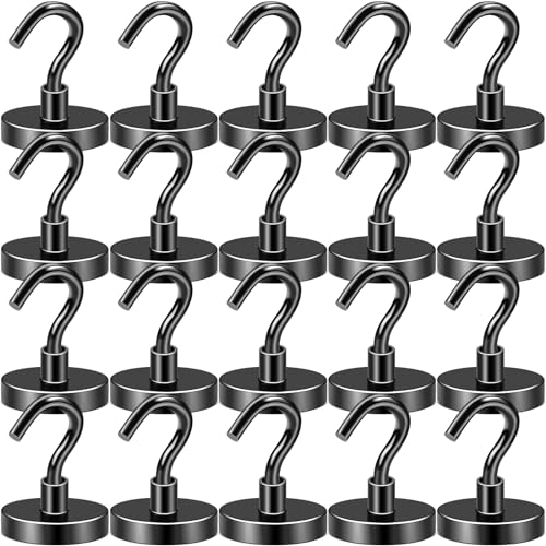 DIYMAG Magnetic Hooks 20pcs 120lbs Cruise Essentials 2026 Magnet Hook Black