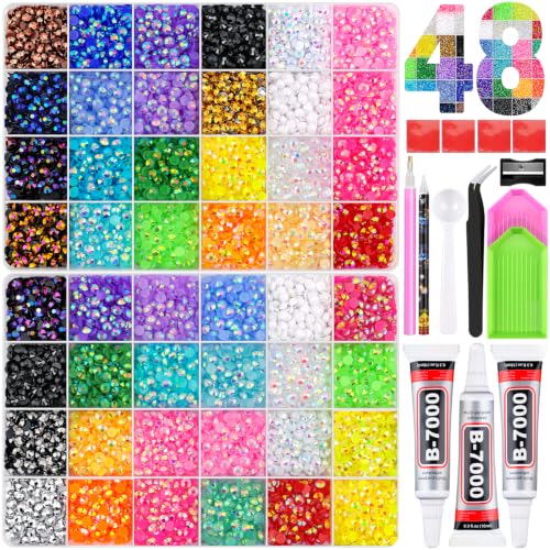 TINKRSTUFF 12000Pcs 5mm Jelly Rhinestones Bedazzling Kit for Crafting