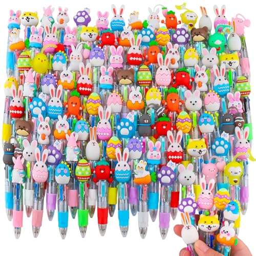 CZWZ 120Pcs Mini Multicolor Pens in One 4-in-1 Cute Pens Bulk, Ballpoint Pen for Birthdays and Parties, Fun Gifts Assorted In
