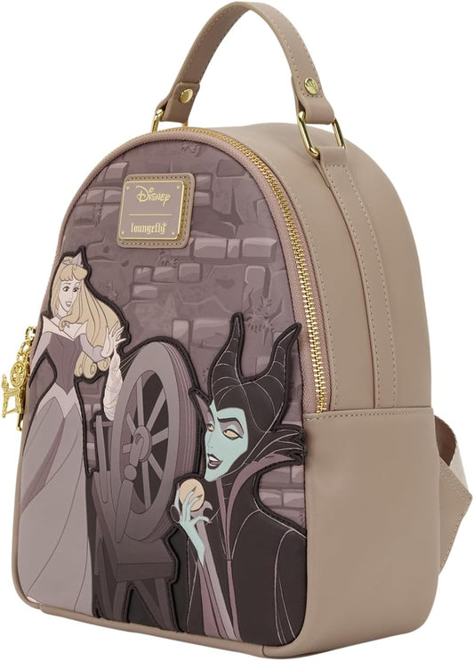 Loungefly Disney Sleeping Beauty Spinning Wheel Mini Backpack