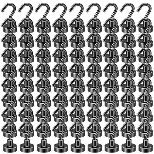 DIYMAG Magnetic Hooks 100pcs 30lbs Cruise Essentials 2026 Magnet Hook Black