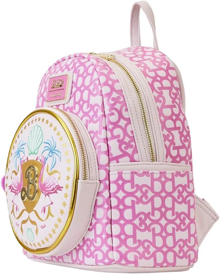 Loungefly Barbie The Movie Logo Double Strap Mini Backpack