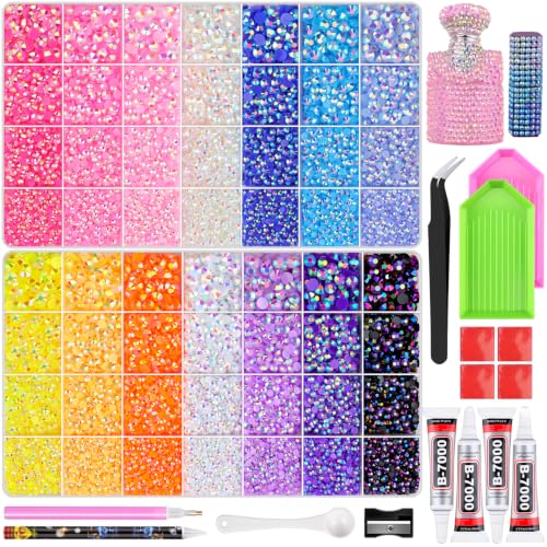 TINKRSTUFF Bedazzling Kit - Pink+Blue+Yellow+Purple Rhinestones