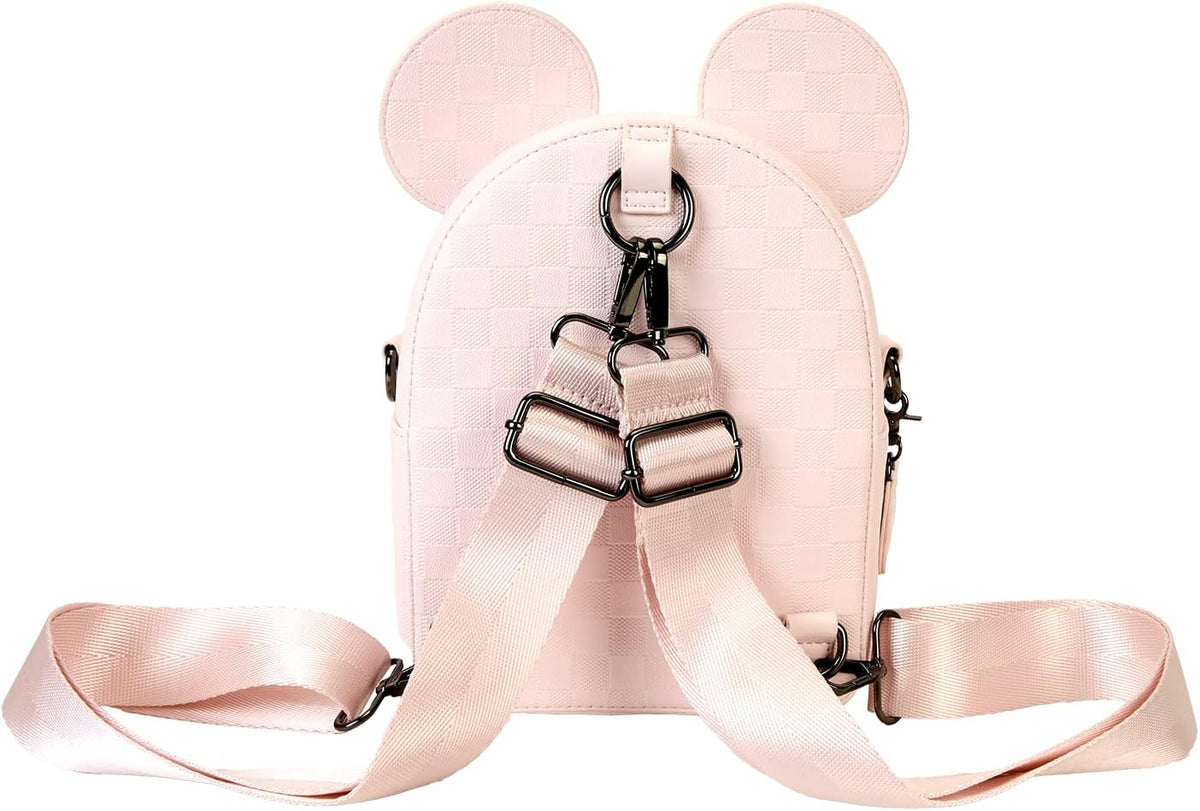 Loungefly Minnie Mouse Checkered Convertible Mini Backpack & Crossbody Bag