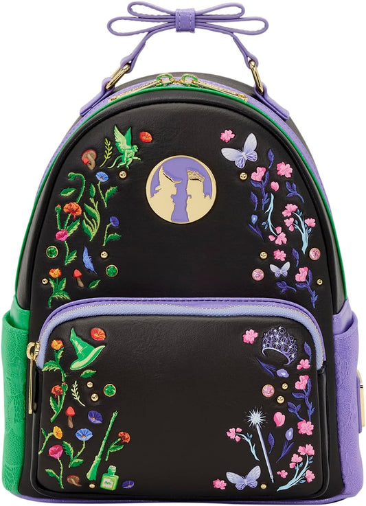 Loungefly Universal Wicked Glinda & Elphaba Floral and Lace Mini Backpack
