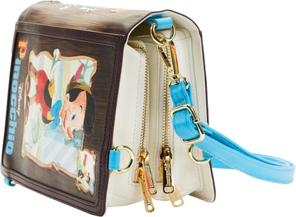 Loungefly Disney Classic Books Pinocchio Convertible Crossbody Bag