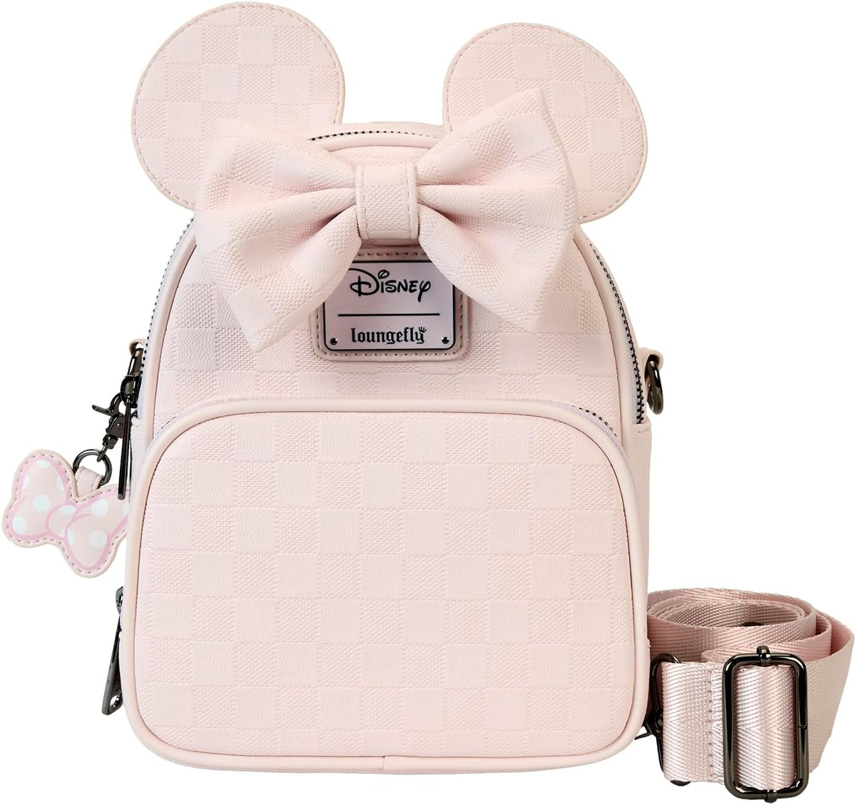 Loungefly Minnie Mouse Checkered Convertible Mini Backpack & Crossbody Bag