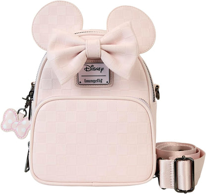 Loungefly Minnie Mouse Checkered Convertible Mini Backpack & Crossbody Bag