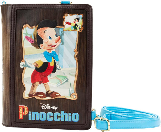 Loungefly Disney Classic Books Pinocchio Convertible Crossbody Bag