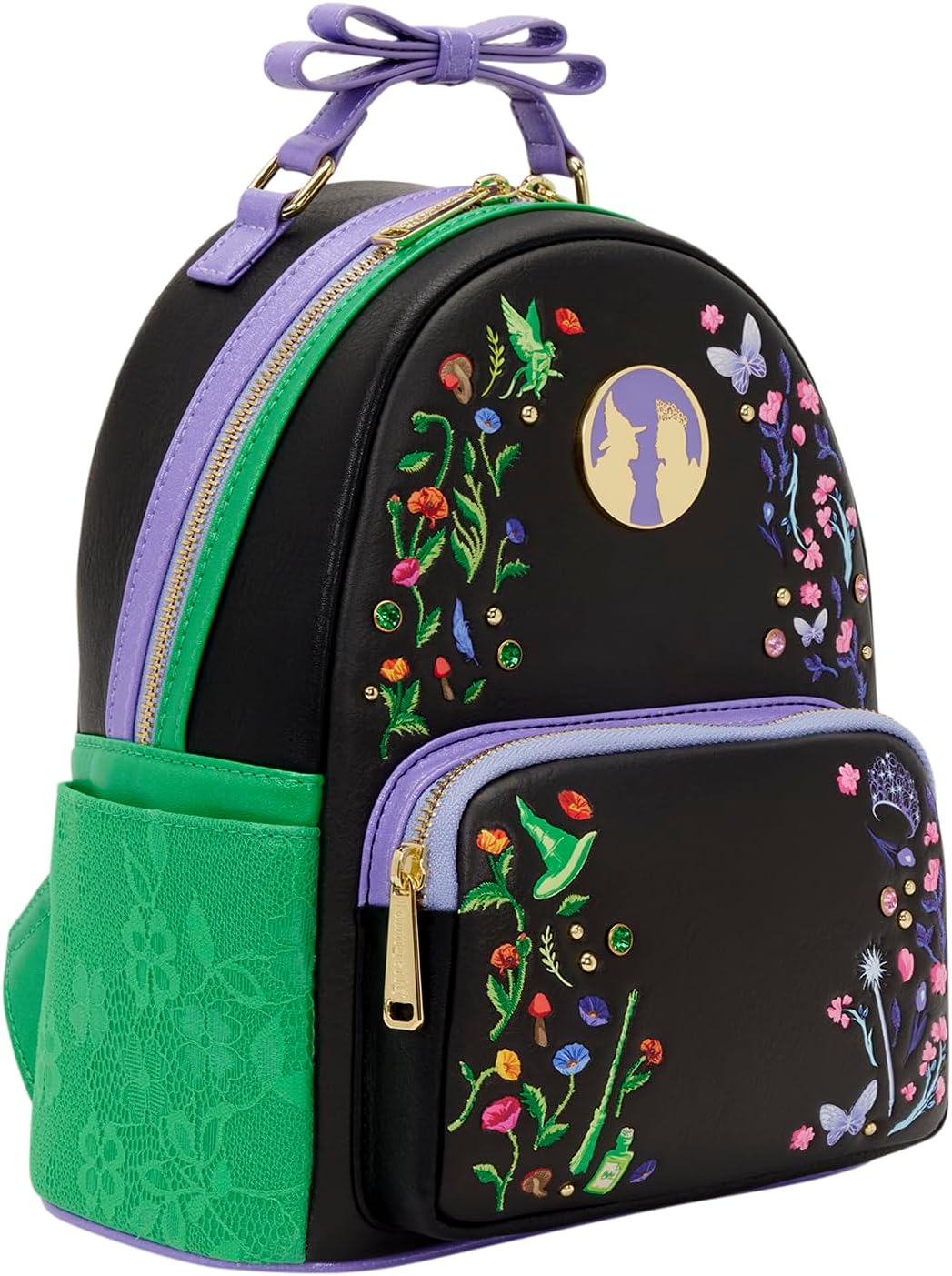 Loungefly Universal Wicked Glinda & Elphaba Floral and Lace Mini Backpack