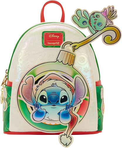 Loungefly Disney Lilo and Stitch Holiday Mini Backpack