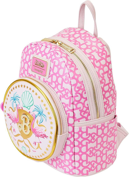 Loungefly Barbie The Movie Logo Double Strap Mini Backpack